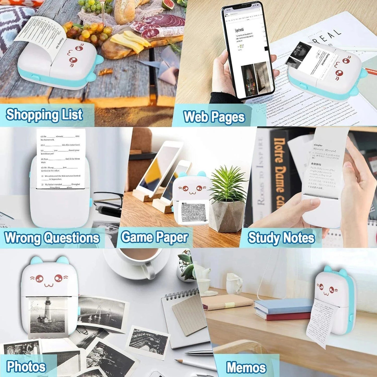 Portable Mini Pocket Printer BT Thermal Printer