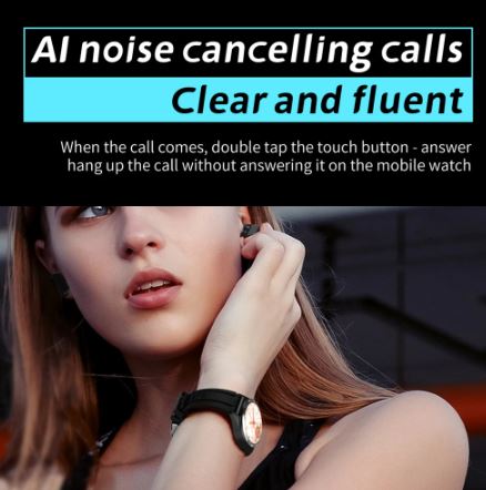 GT5  2 In 1 Wireless Earphones  Smart Watch